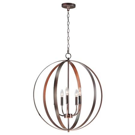 Maxim Lighting Provident 5-Light 24" Wide Oil Rubbed Bronze Pendant Light 10032OI